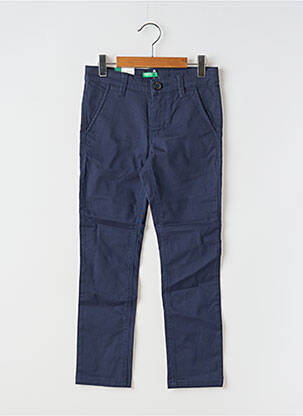 Pantalon slim tissage popeline taille ajustable bleu UNITED COLORS OF BENETTON garcon