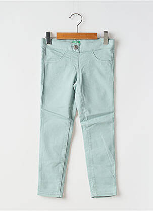Pantalon slim tissage popeline taille ajustable bleu UNITED COLORS OF BENETTON fille