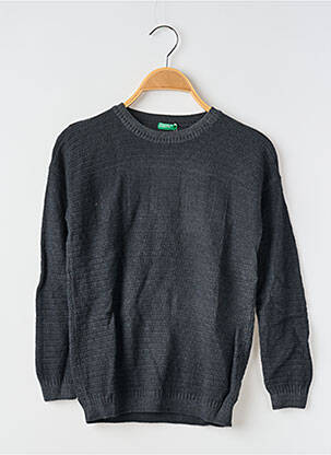 Pull col rond manches longues gris UNITED COLORS OF BENETTON garçon