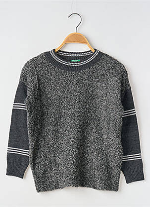 Pull maille tricot manches longues gris UNITED COLORS OF BENETTON fille