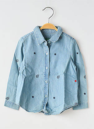 Chemisier manches longues manches longues bleu UNITED COLORS OF BENETTON fille