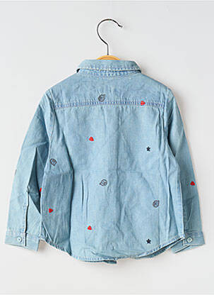 Chemisier manches longues manches longues bleu UNITED COLORS OF BENETTON fille
