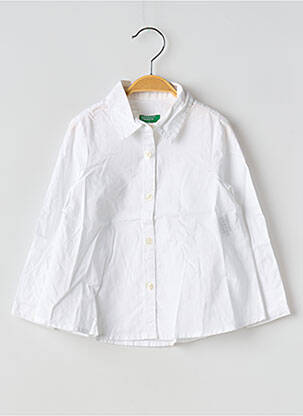 Chemise manches longues tissage popeline blanc UNITED COLORS OF BENETTON garcon