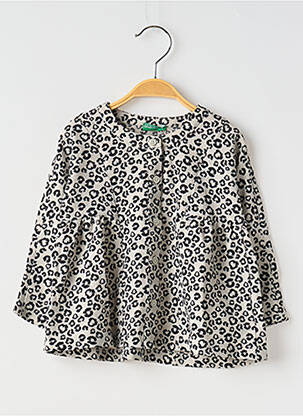 Chemisier manches longues manches longues gris UNITED COLORS OF BENETTON fille
