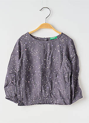 Blouse imprimé fantaisie manches longues gris UNITED COLORS OF BENETTON fille