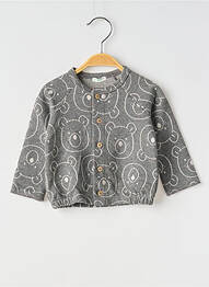 Gilet manches longues col rond gris UNITED COLORS OF BENETTON garcon