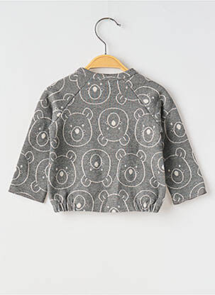 Gilet manches longues col rond gris UNITED COLORS OF BENETTON garçon