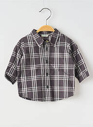 Chemise manches longues tissage popeline gris UNITED COLORS OF BENETTON garcon