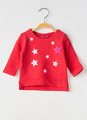 Pull coupe droite manches longues rouge UNITED COLORS OF BENETTON fille