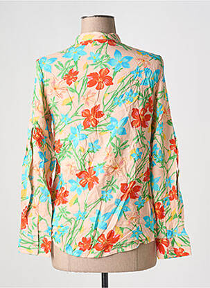 Chemisier imprimé fleurs manches longues bleu UNITED COLORS OF BENETTON femme