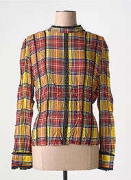 Blouse poignets boutonnés avec fente manches longues jaune UNITED COLORS OF BENETTON femme