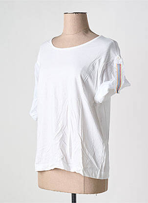 T-shirt coupe droite manches courtes blanc UNITED COLORS OF BENETTON femme