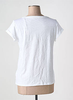 T-shirt sérigraphie floquée manches courtes blanc EDC BY ESPRIT femme