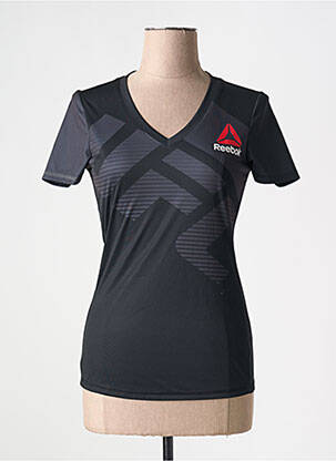 T-shirt imprimé fantaisie manches courtes noir REEBOK femme