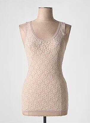Top stretch sans manche beige UNITED COLORS OF BENETTON femme