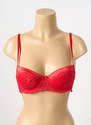 Soutien-gorge tissage dentelle haut soutien-gorge moulé rouge TORRENTE femme