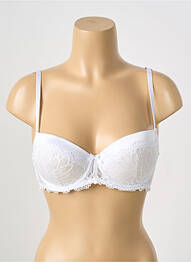 Soutien-gorge tissage dentelle haut soutien-gorge moulé blanc TORRENTE femme