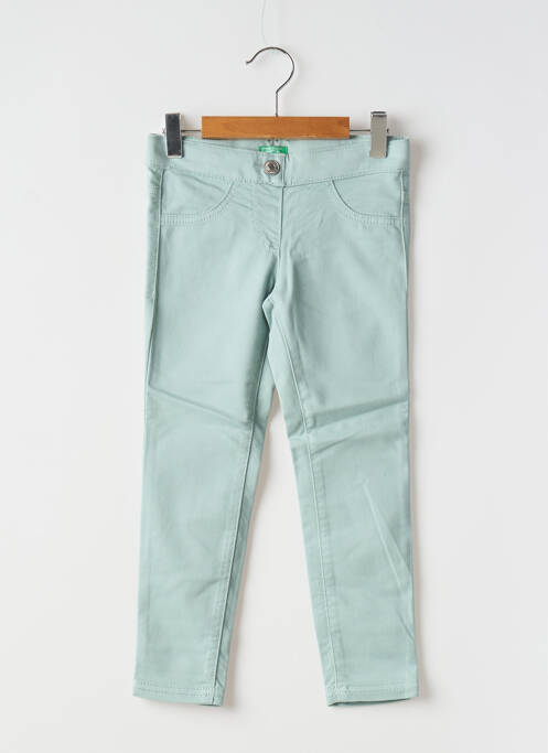 Pantalon slim tissage popeline taille ajustable bleu UNITED COLORS OF BENETTON fille