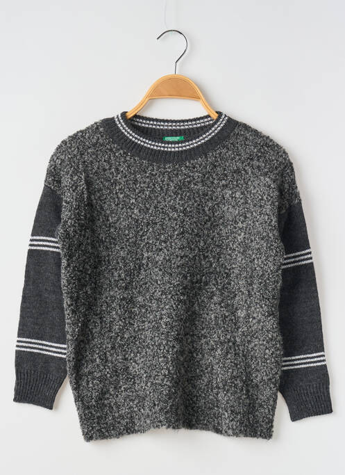 Pull maille tricot manches longues gris UNITED COLORS OF BENETTON fille