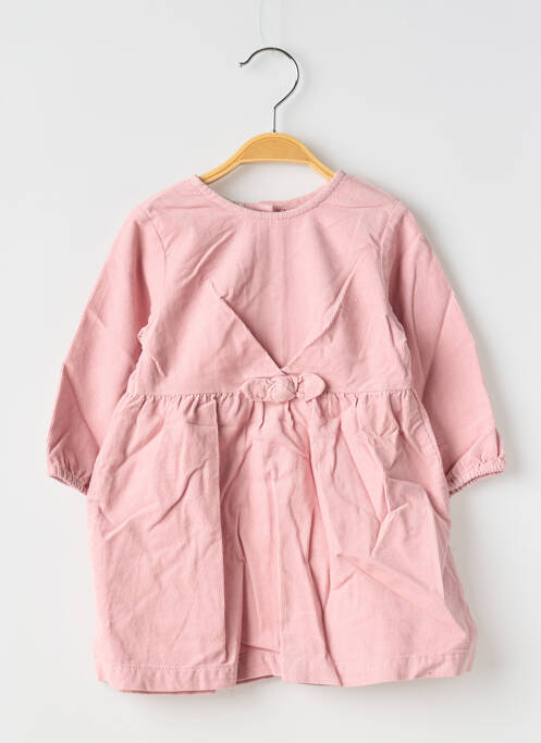 Robe courte coupe droite manches longues rose UNITED COLORS OF BENETTON fille