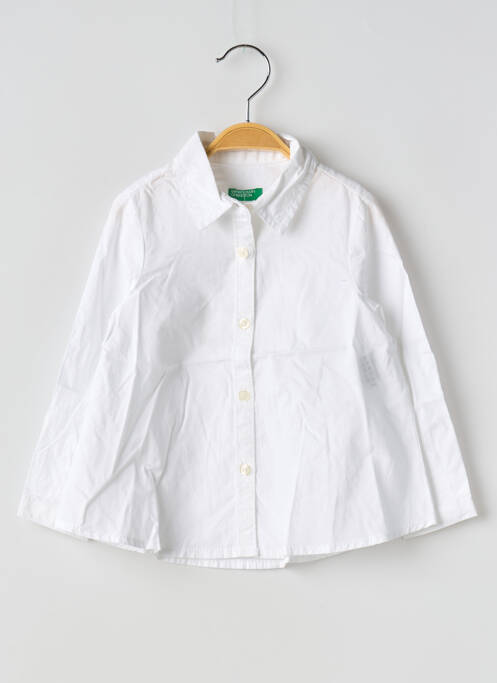Chemise manches longues tissage popeline blanc UNITED COLORS OF BENETTON garcon