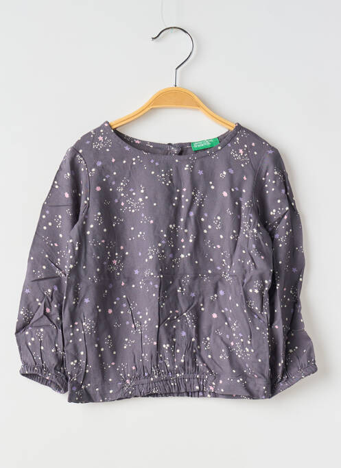Blouse manches longues manches longues gris UNITED COLORS OF BENETTON fille