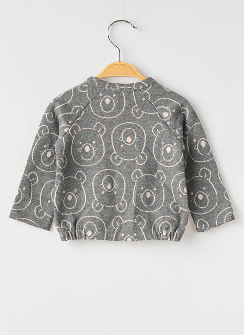 Gilet manches longues col rond gris UNITED COLORS OF BENETTON garcon