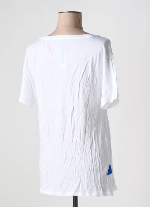 T-shirt sérigraphie floquée manches courtes blanc UNITED COLORS OF BENETTON femme