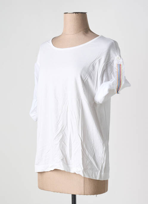 T-shirt coupe droite manches courtes blanc UNITED COLORS OF BENETTON femme