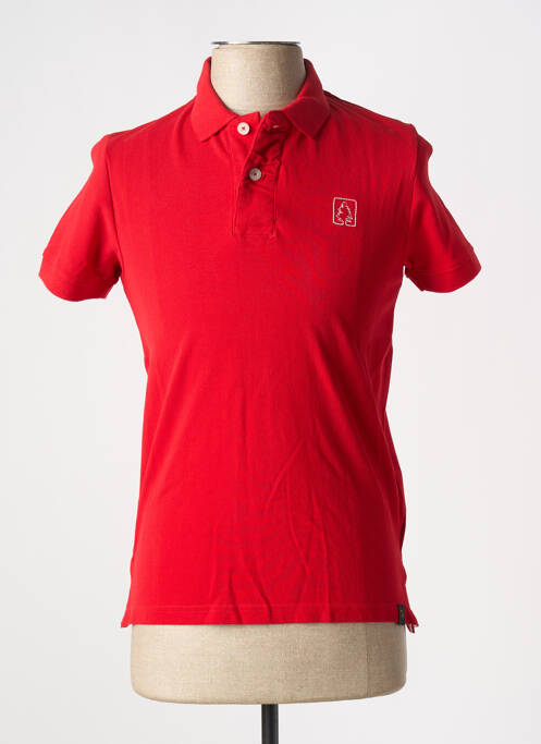 Polo broderie manches courtes rouge REDWOOD femme