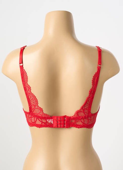 Soutien-gorge tissage dentelle haut soutien-gorge moulé rouge TORRENTE femme