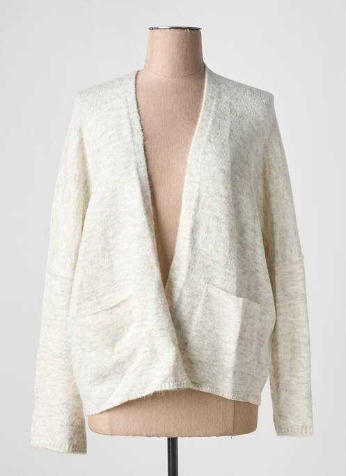 Gilet manches longues beige UNITED COLORS OF BENETTON pour femme