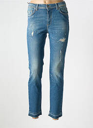 Jeans coupe slim effet usé délavé taille normale bleu TRUSSARDI JEANS femme