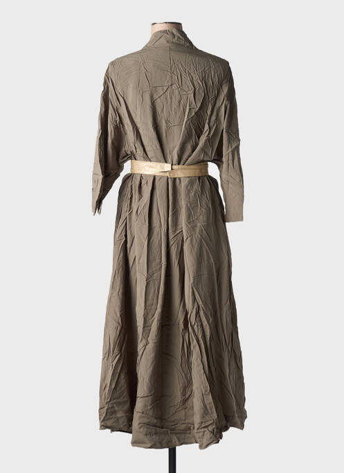 Robe longue manches longues manches longues vert MOLLY BRACKEN femme