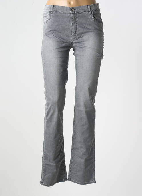 Jeans coupe droite gris TRUSSARDI JEANS pour femme