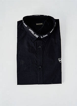 Chemise manches longues coupe cintrée noir KAPORAL homme