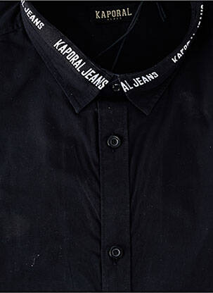 Chemise manches longues coupe cintrée noir KAPORAL homme