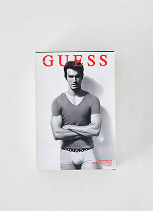 T-shirt blanc GUESS pour homme