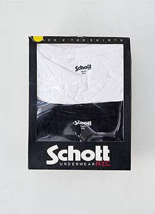 T-shirt blanc SCHOTT pour homme