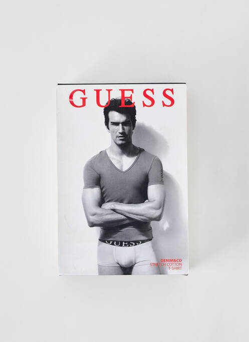 T-shirt coupe cintrée manches courtes blanc GUESS homme