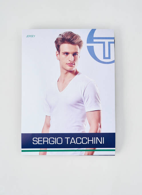 T-shirt coupe cintrée manches courtes bleu SERGIO TACCHINI homme