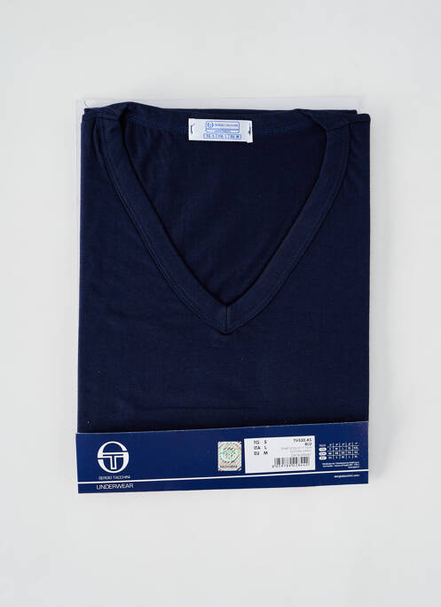 T-shirt coupe cintrée manches courtes bleu SERGIO TACCHINI homme