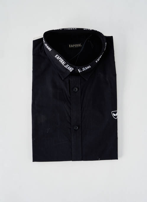 Chemise manches longues coupe cintrée noir KAPORAL homme