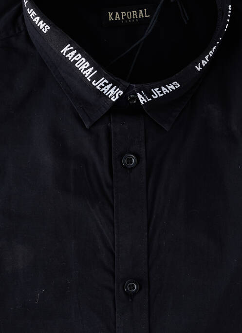 Chemise manches longues coupe cintrée noir KAPORAL homme