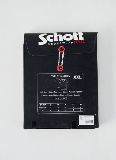 T-shirt blanc SCHOTT homme