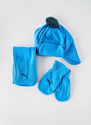 Bonnet broderie motifs brodés bleu PUMA garcon