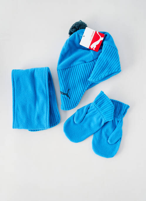 Bonnet broderie motifs brodés bleu PUMA garcon