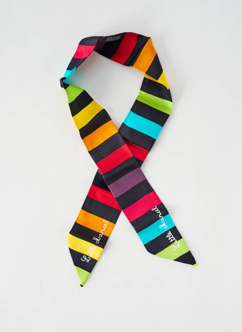 Foulard effet matière satinée noir LITTLE MARCEL femme