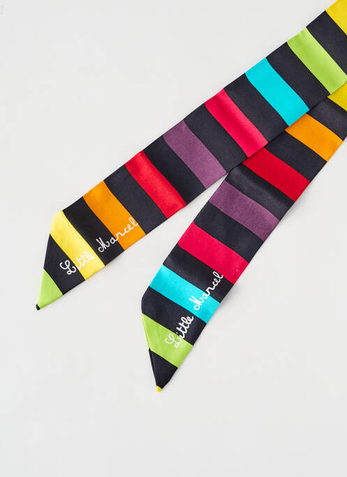 Foulard effet matière satinée noir LITTLE MARCEL femme