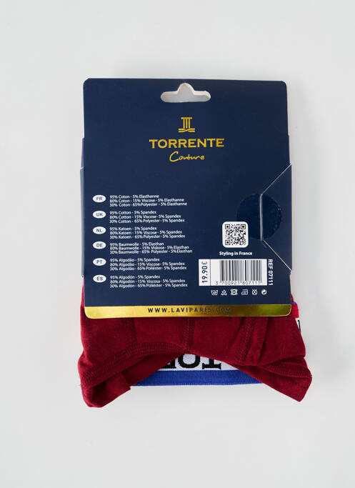 Boxer stretch rouge TORRENTE homme